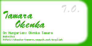 tamara okenka business card